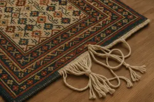 Comment se structure un tapis noué main