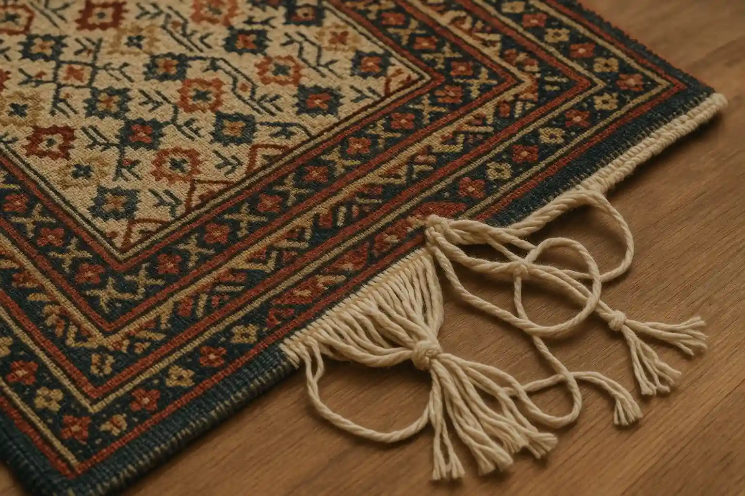 Resserrage de nœuds sur tapis anciens